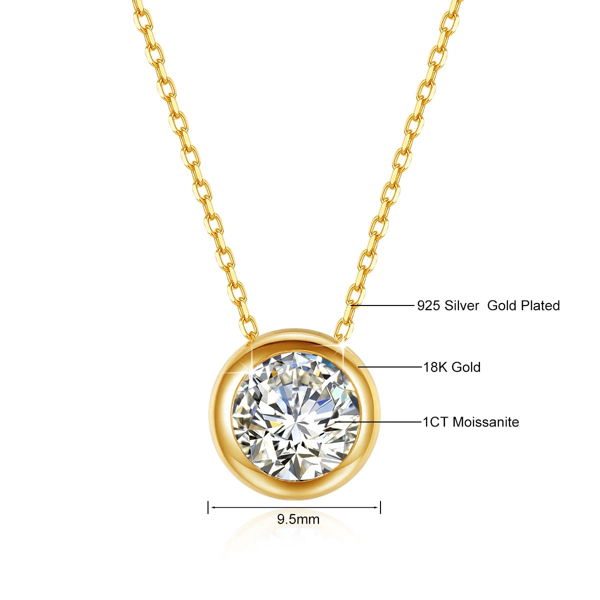 Aureus™ 18K Moissanite Necklace