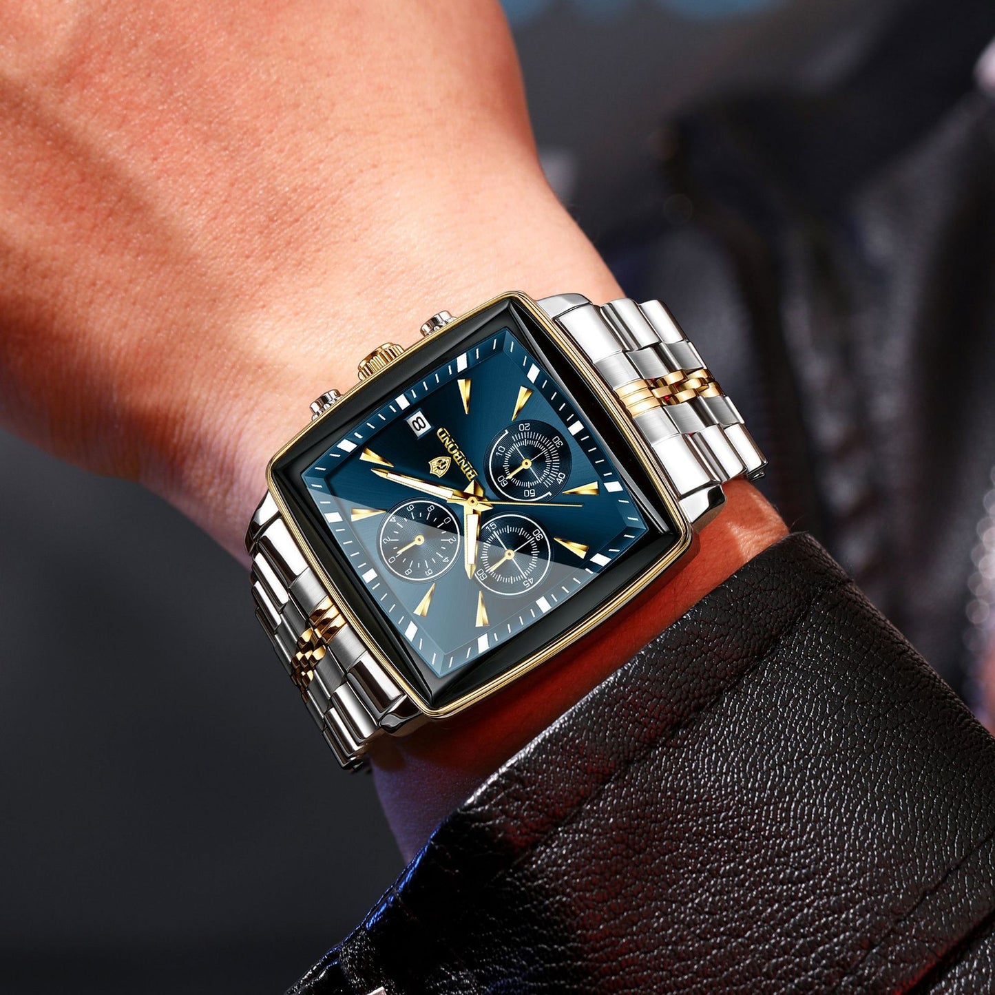 Men's Multi-Functional Timing Luminous Quartz Watch