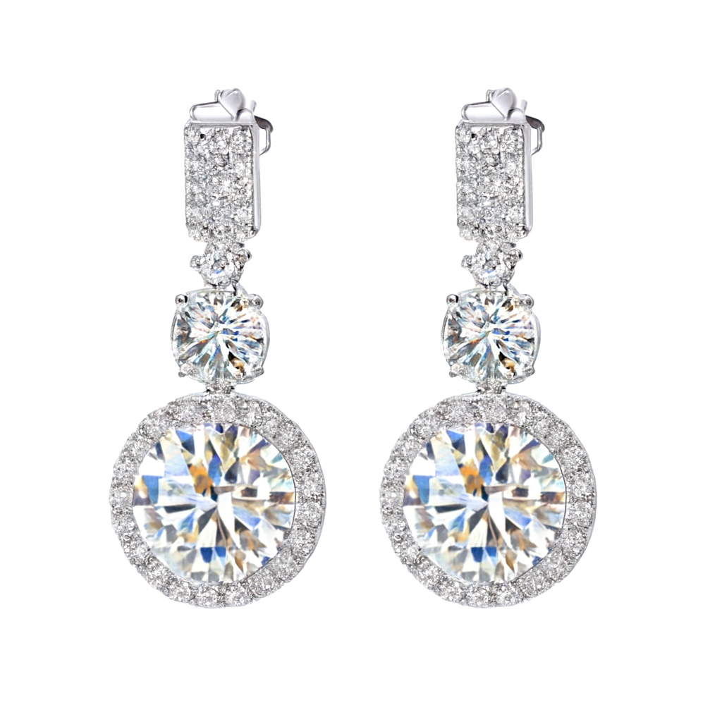 Coderia™ D Color Moissanite Drop Earrings