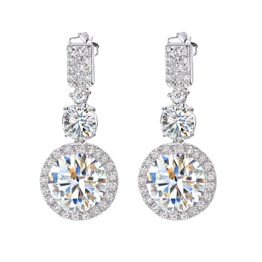 Coderia™ D Color Moissanite Drop Earrings
