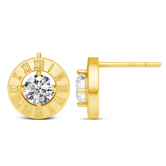 SZJINAO™ “Mystical Beauty” 14K Gold Moissanite Stud Earrings
