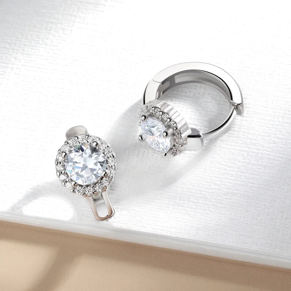 Serenity™ 2cttw D Color Moissanite Hoop Earrings