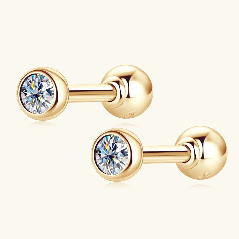 AUREUS™ 10K Solid Gold Moissanite Earrings