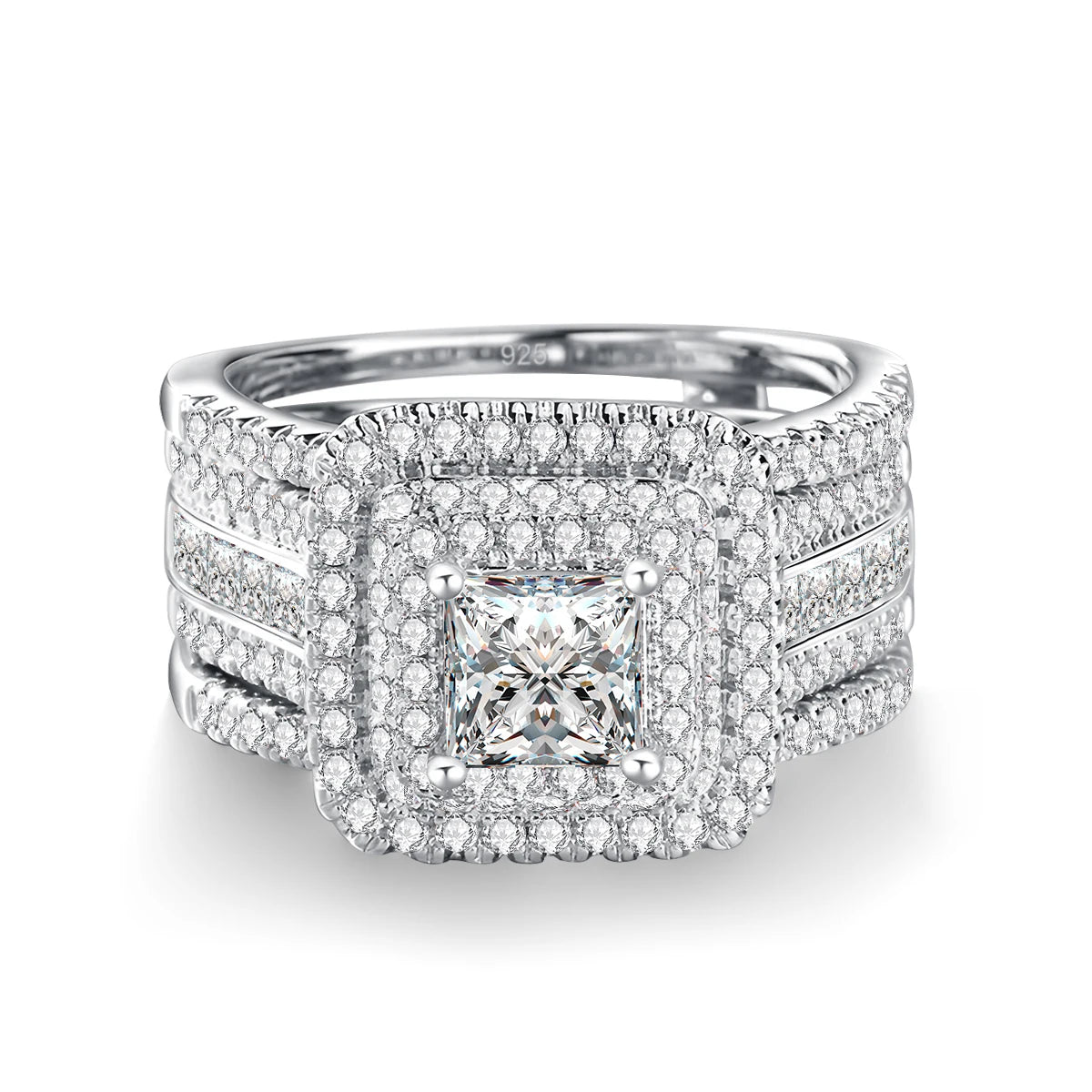 JM587™ Halo Princess Moissanite Ring