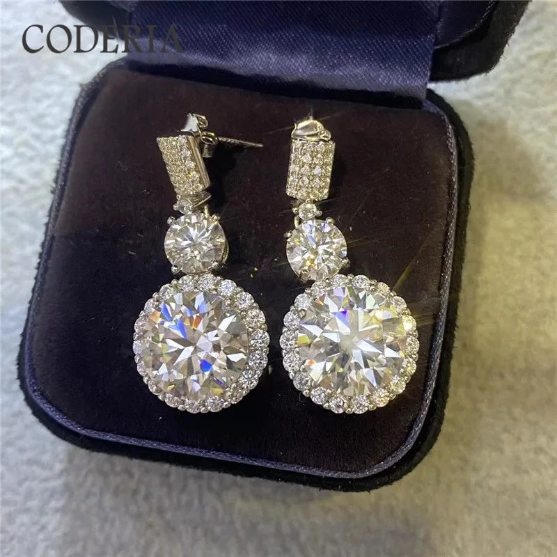 Coderia™ D Color Moissanite Drop Earrings