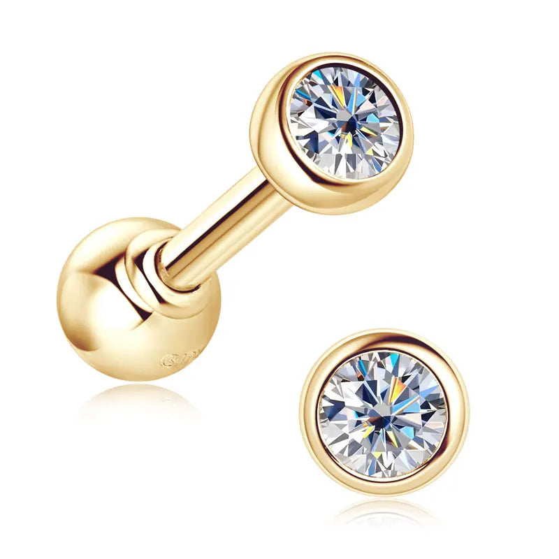 AUREUS™ 10K Solid Gold Moissanite Earrings