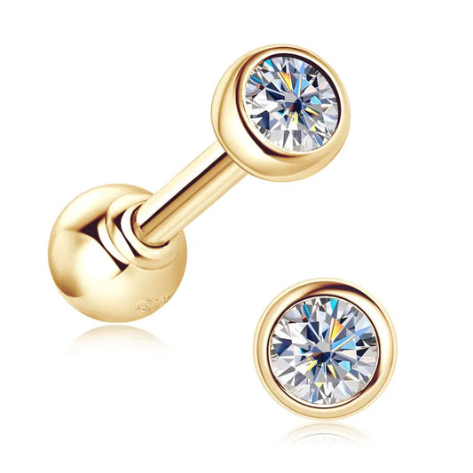 AUREUS™ 10K Solid Gold Moissanite Earrings