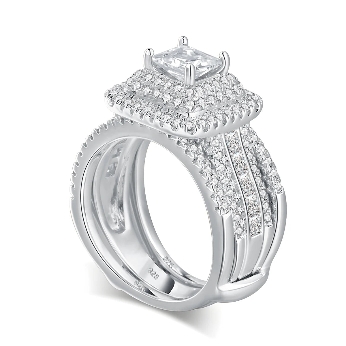 JM587™ Halo Princess Moissanite Ring