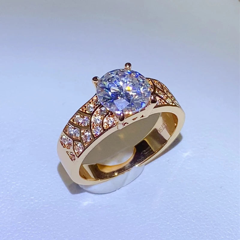 NKHOG Real Moissanite Herrenring