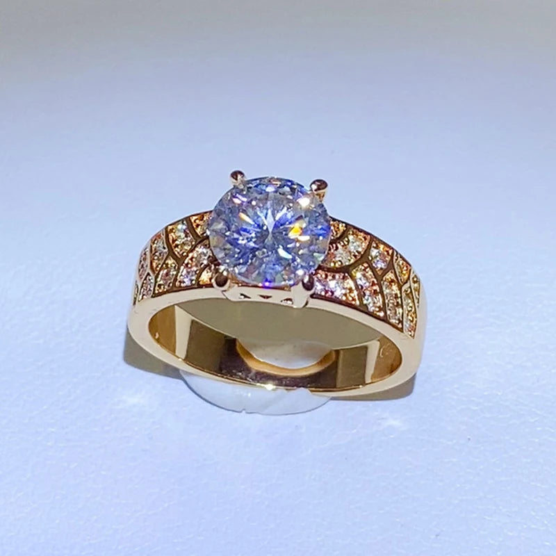 NKHOG Real Moissanite Herrenring