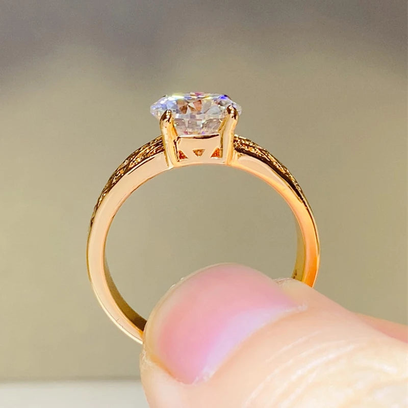 NKHOG Real Moissanite Herrenring