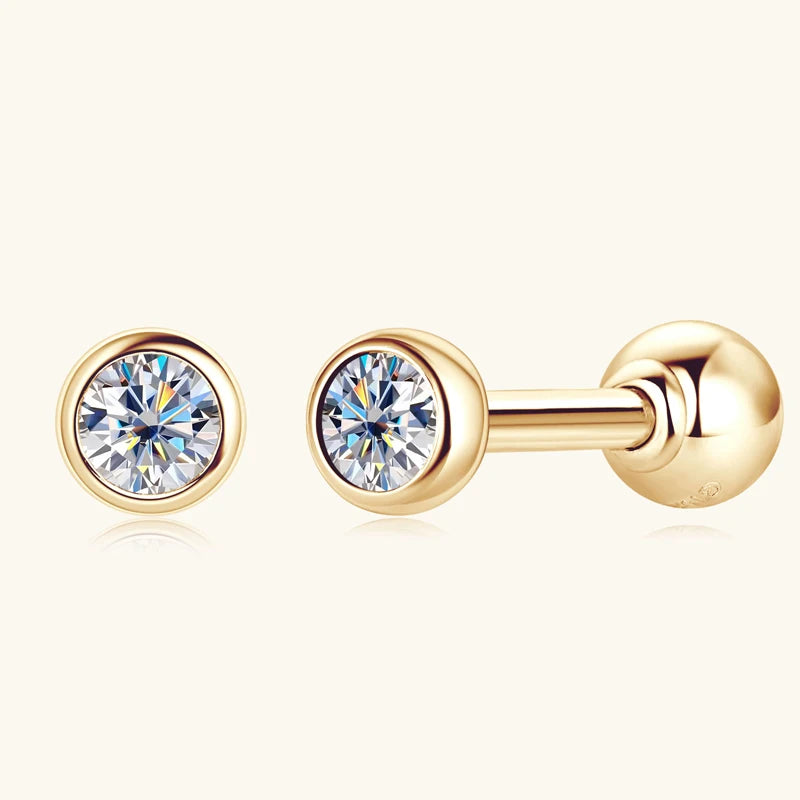 AUREUS™ 10K Solid Gold Moissanite Earrings