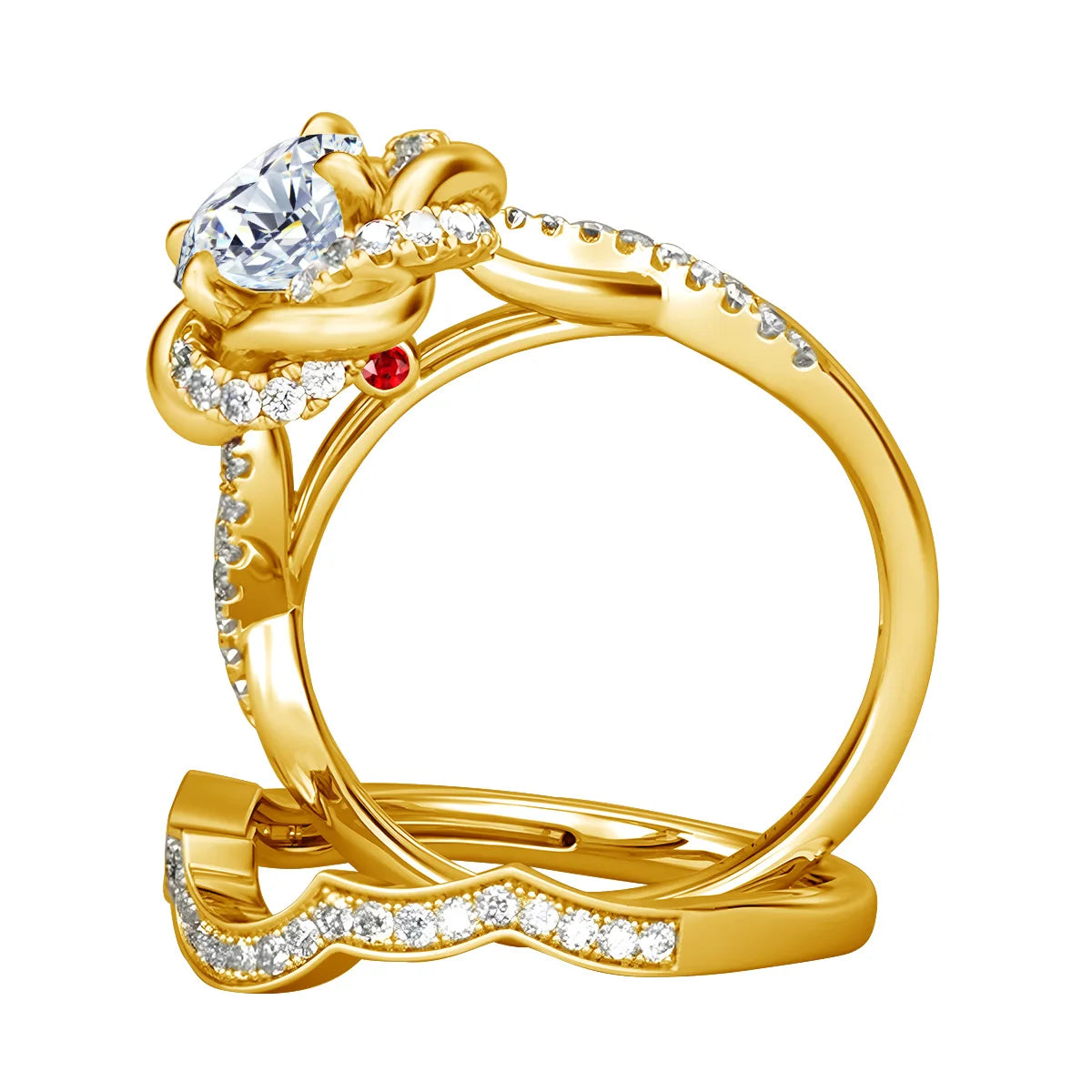 Szjinao 3ct Moissanite Ringset