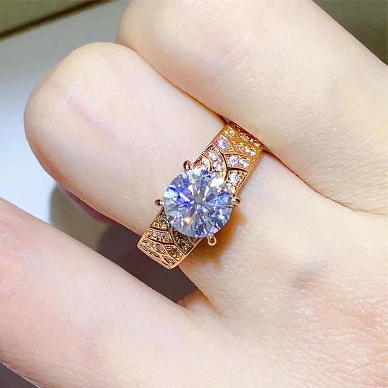 NKHOG Real Moissanite Herrenring