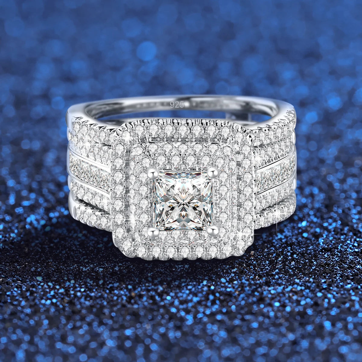 JM587™ Halo Princess Moissanite Ring
