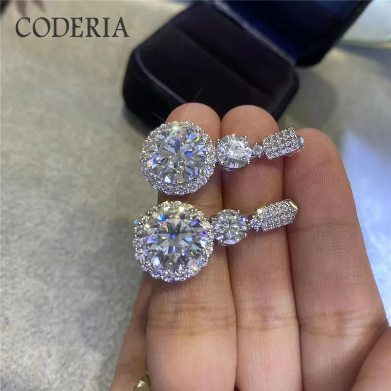 Coderia™ D Color Moissanite Drop Earrings