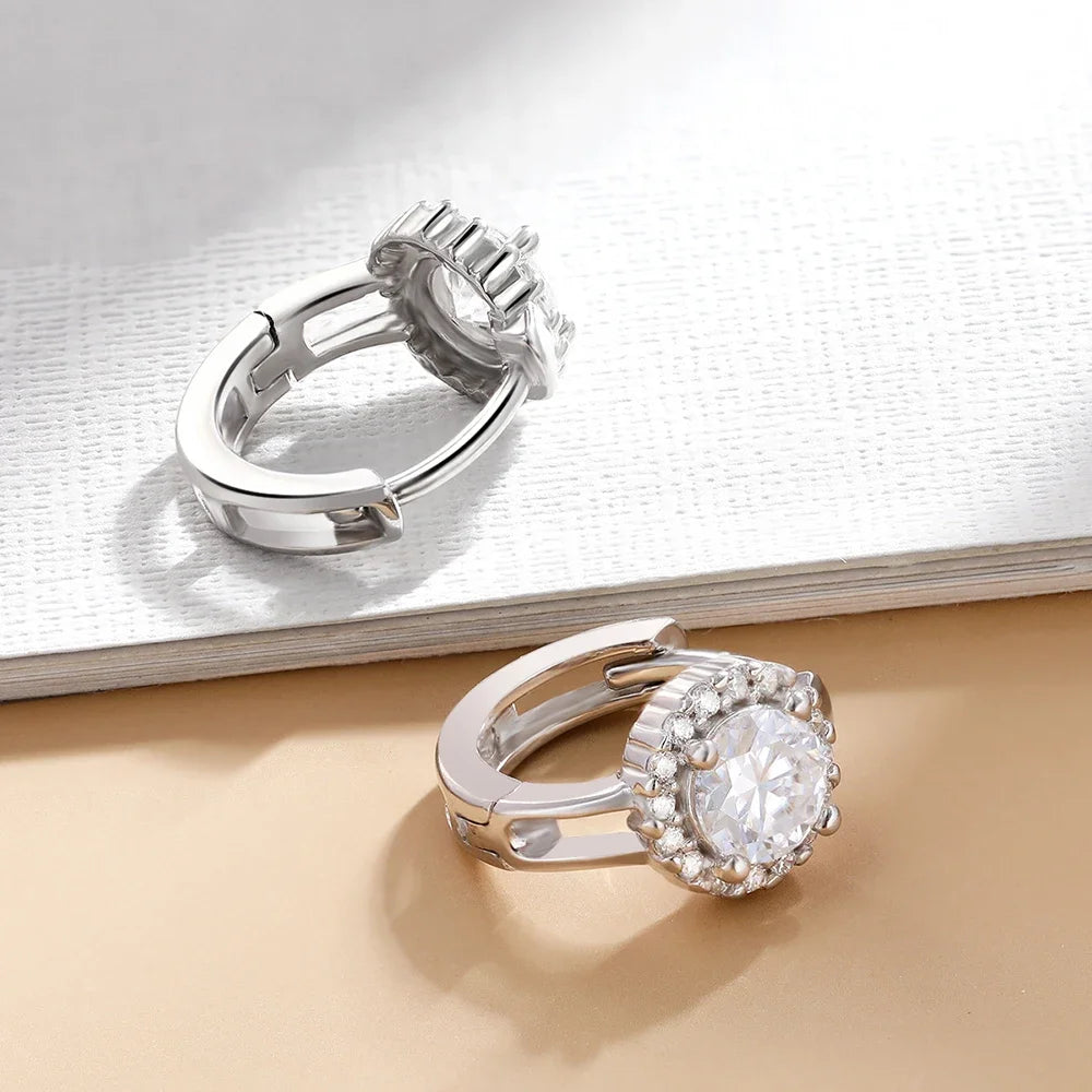 Serenity™ 2cttw D Color Moissanite Hoop Earrings