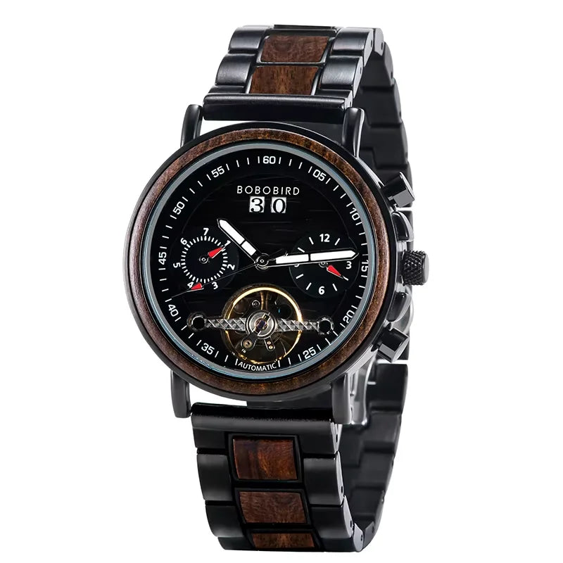 BOBO BIRD Mechanische Holzarmbanduhr