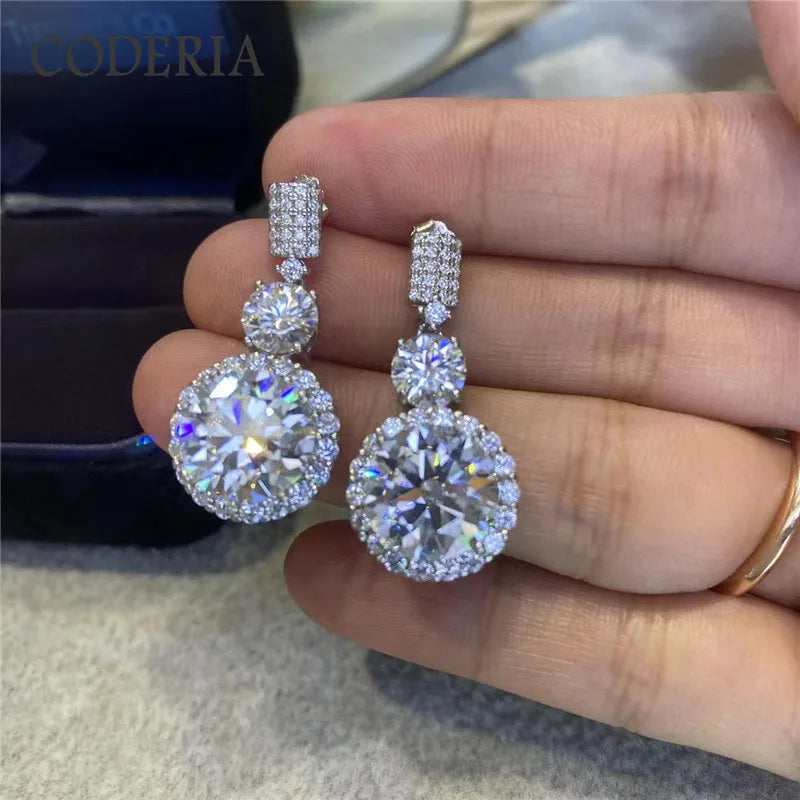 Coderia™ D Color Moissanite Drop Earrings