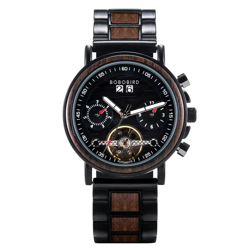 BOBO BIRD Mechanische Holzarmbanduhr