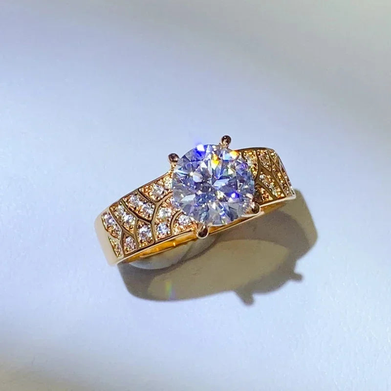 NKHOG Real Moissanite Herrenring