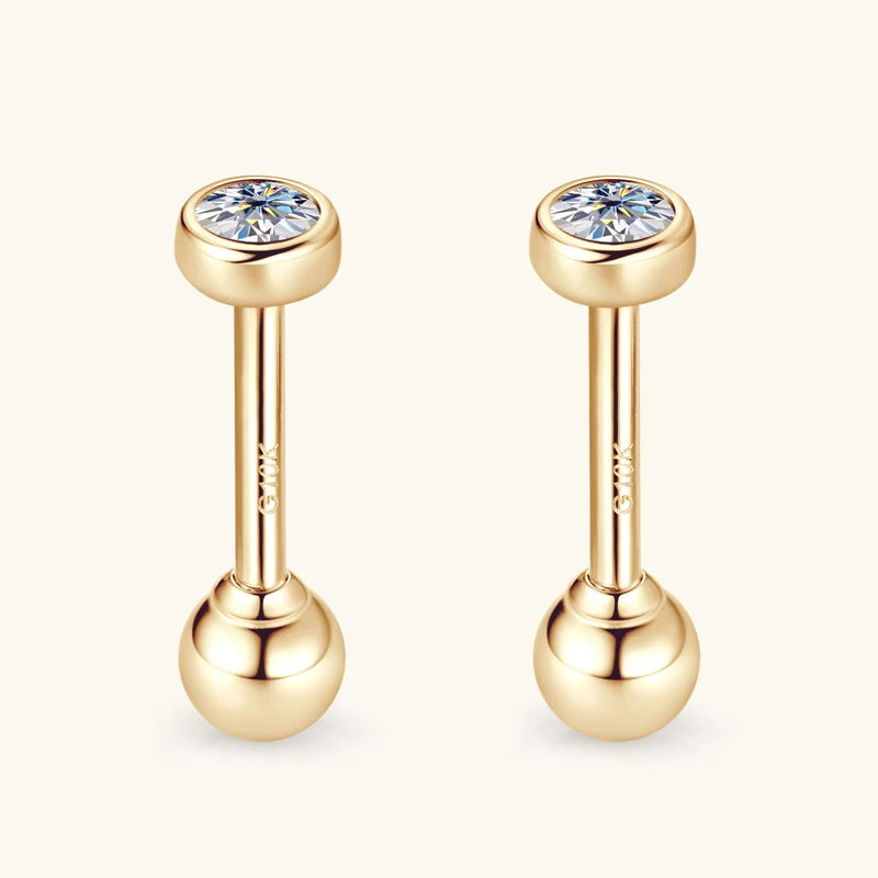 AUREUS™ 10K Solid Gold Moissanite Earrings