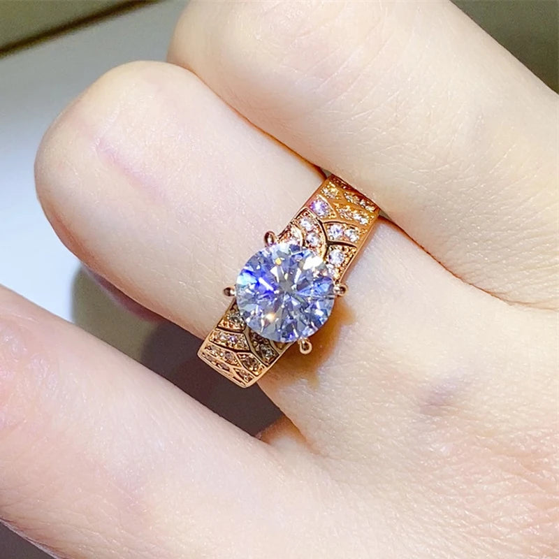 NKHOG Real Moissanite Herrenring