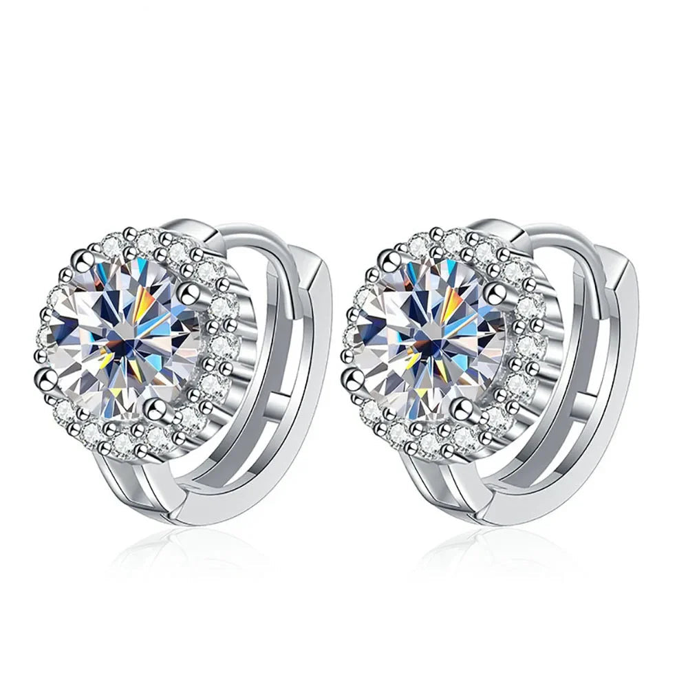 Serenity™ 2cttw D Color Moissanite Hoop Earrings