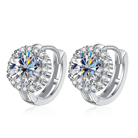Serenity™ 2cttw D Color Moissanite Hoop Earrings