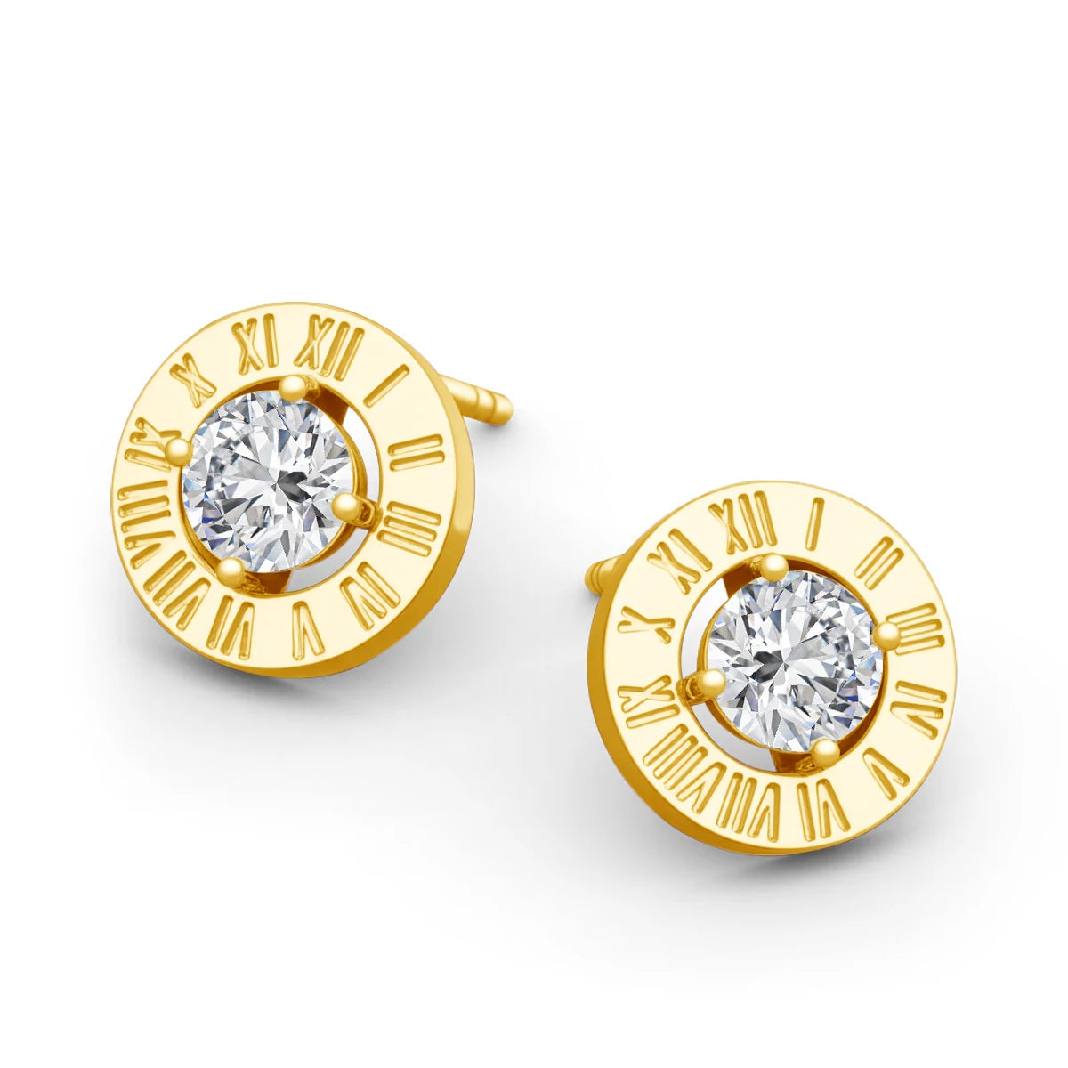 SZJINAO™ “Mystical Beauty” 14K Gold Moissanite Stud Earrings