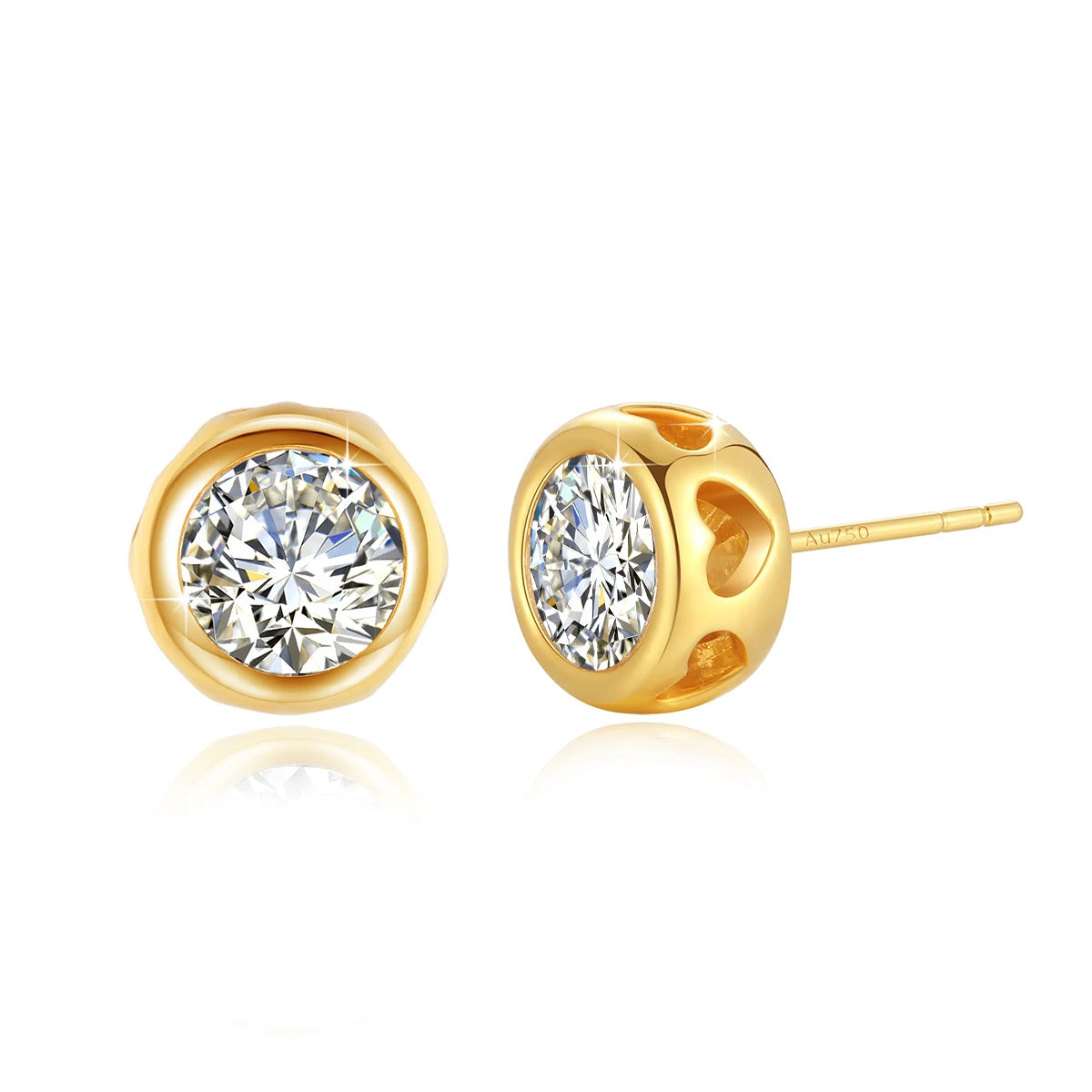 LONGUE VUE™ 18K Moissanite Stud Earrings