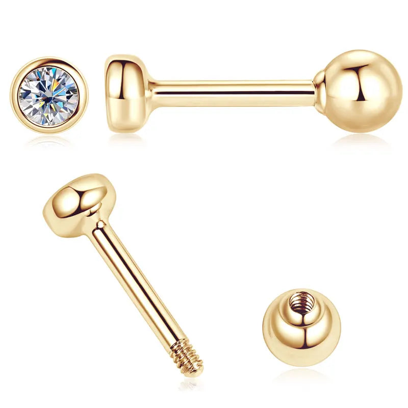 AUREUS™ 10K Solid Gold Moissanite Earrings