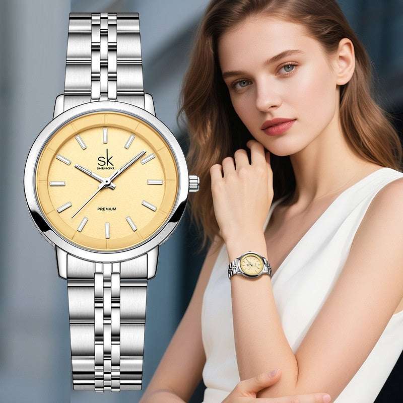 Edelstahl‑Damenuhr